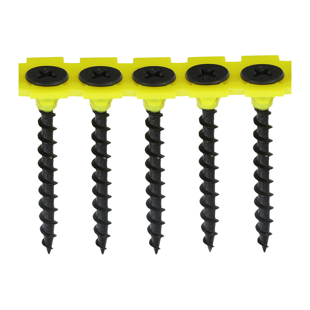 Collated Drywall Screws - PH - Bugle - Coarse Thread - Black
