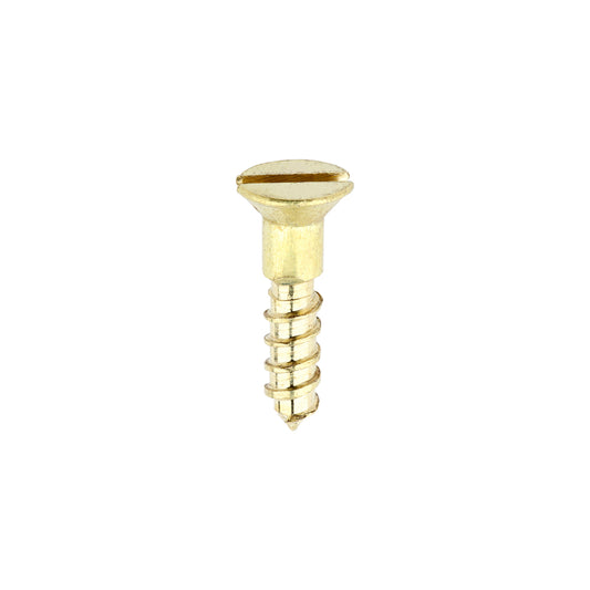 Solid Brass Timber Screws - SLOT - Countersunk
