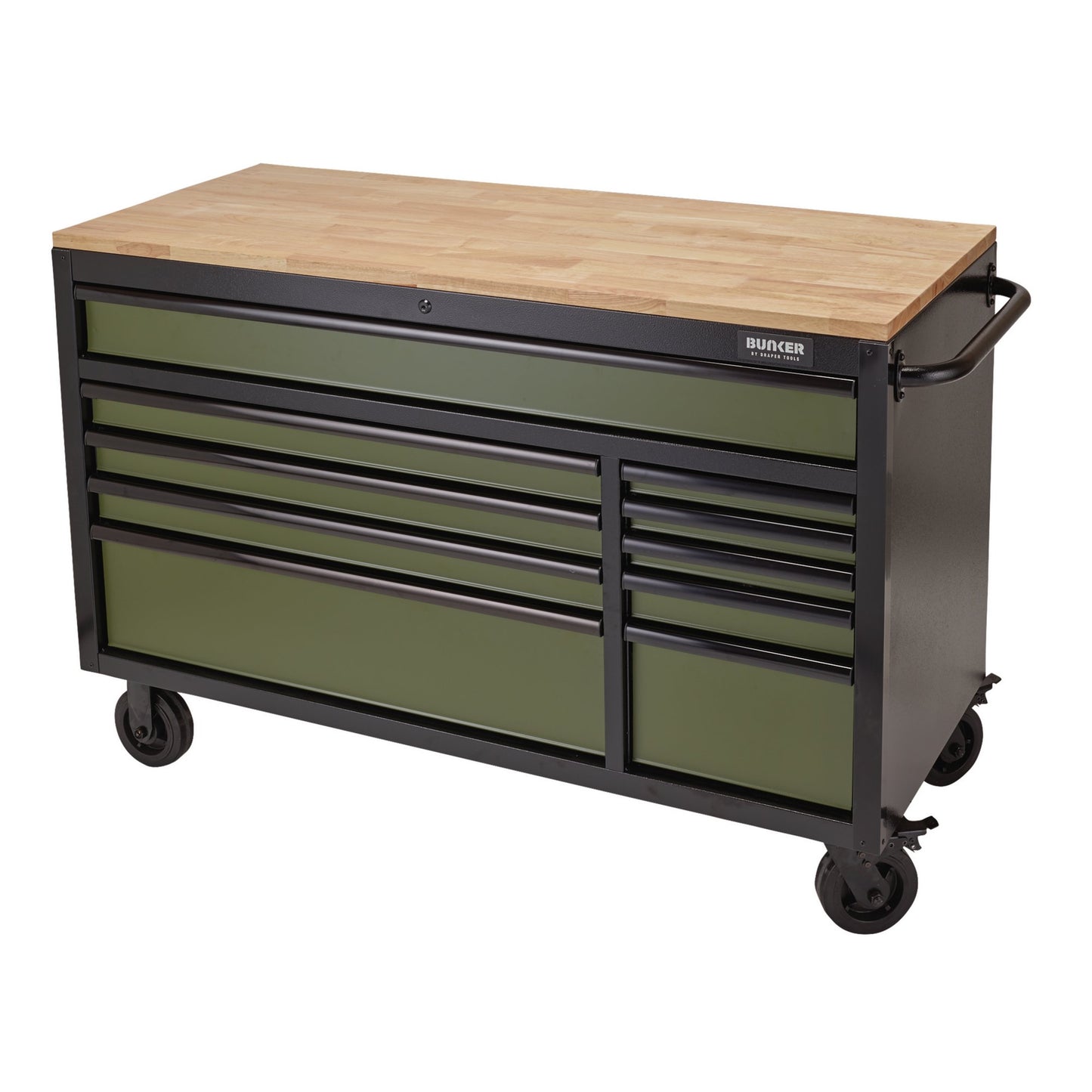 56" 10 DRAWER TROLLEY GREEN
