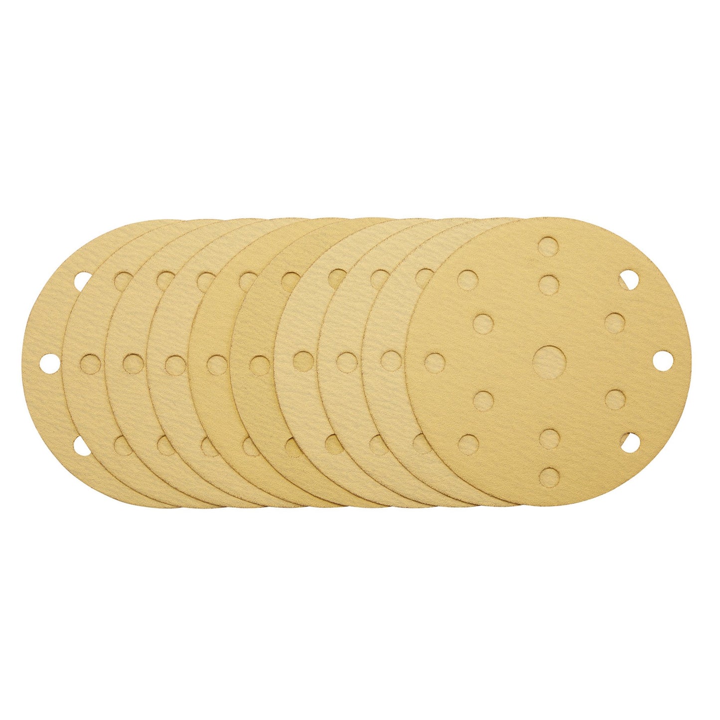 150MM GOLD SAND DISC 120G 15DE