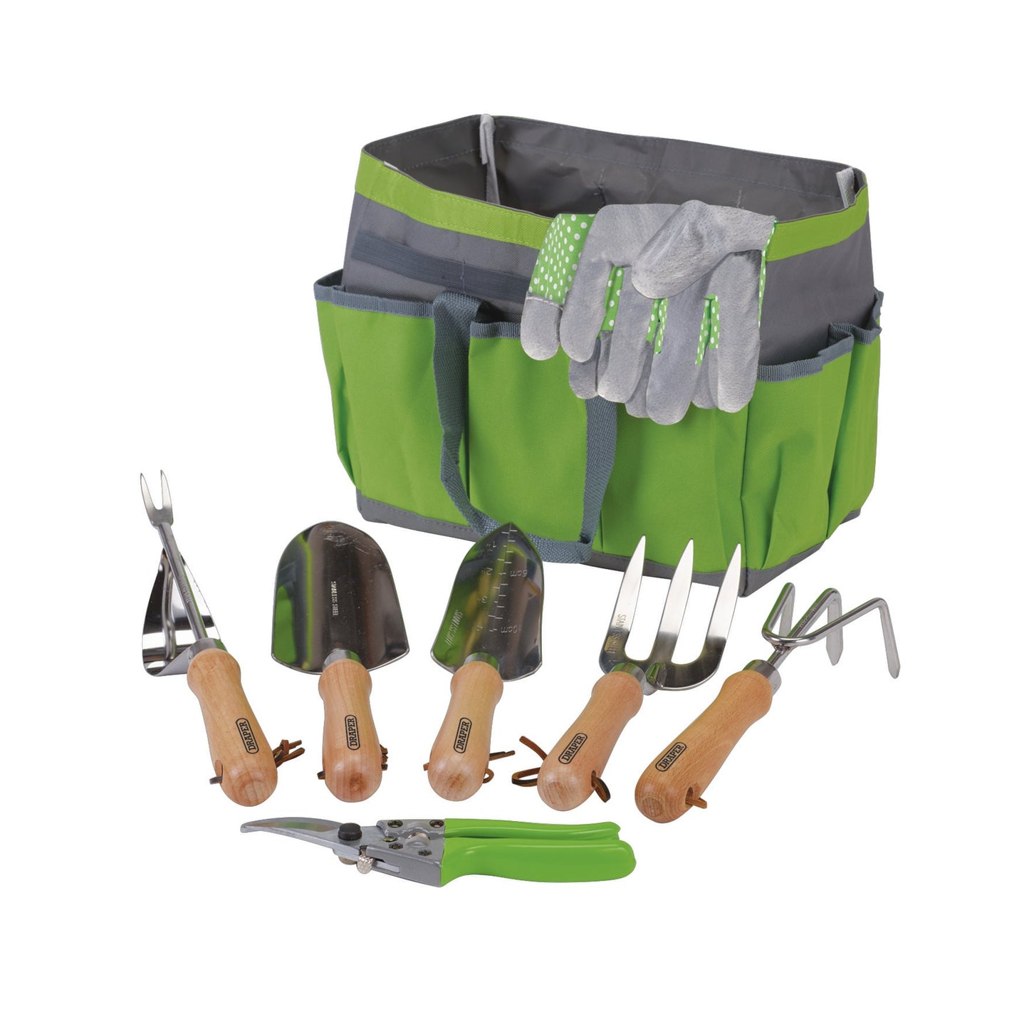 8PC TOOL/SEC SET WOODEN HANDLE