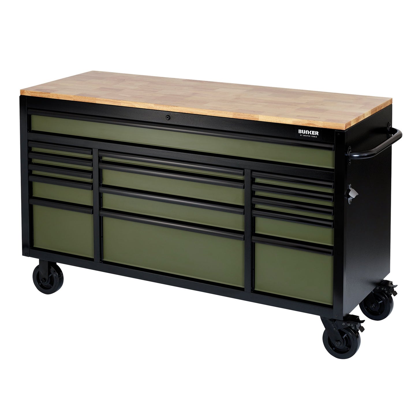 61" 15 DRAWER TROLLEY GREEN