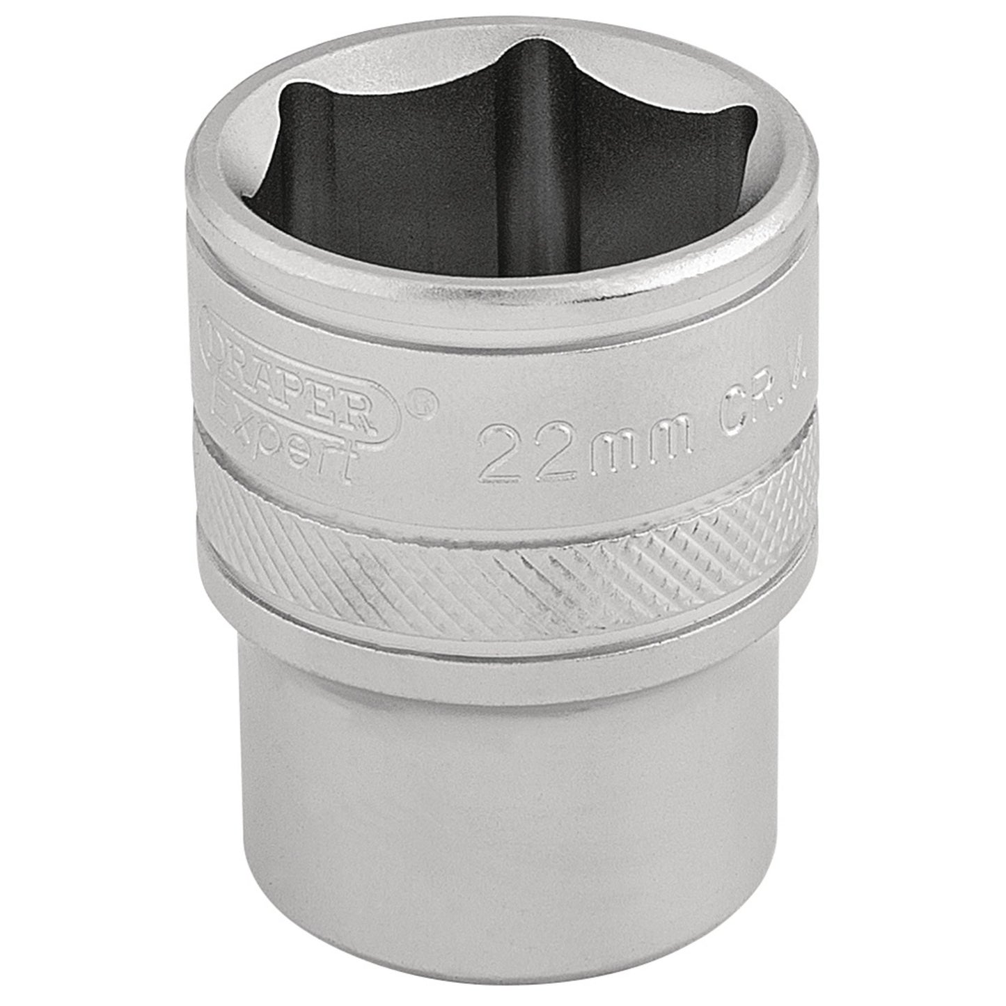 22MM 6PT SOCKET 1/2 DR-PCKD