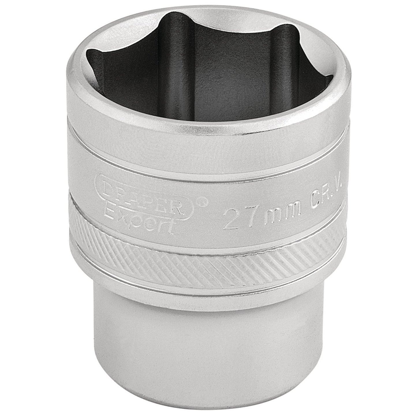 27MM 6PT SOCKET 1/2 DR-PCKD