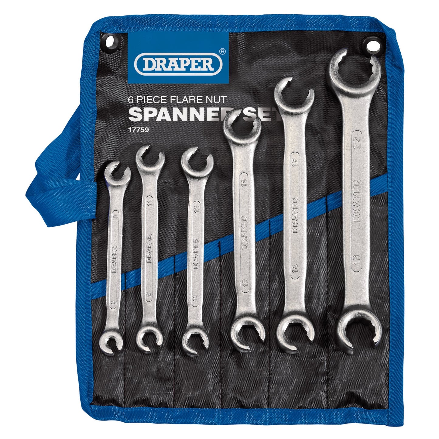 6 PCS FLARE NUT SPANNER SET