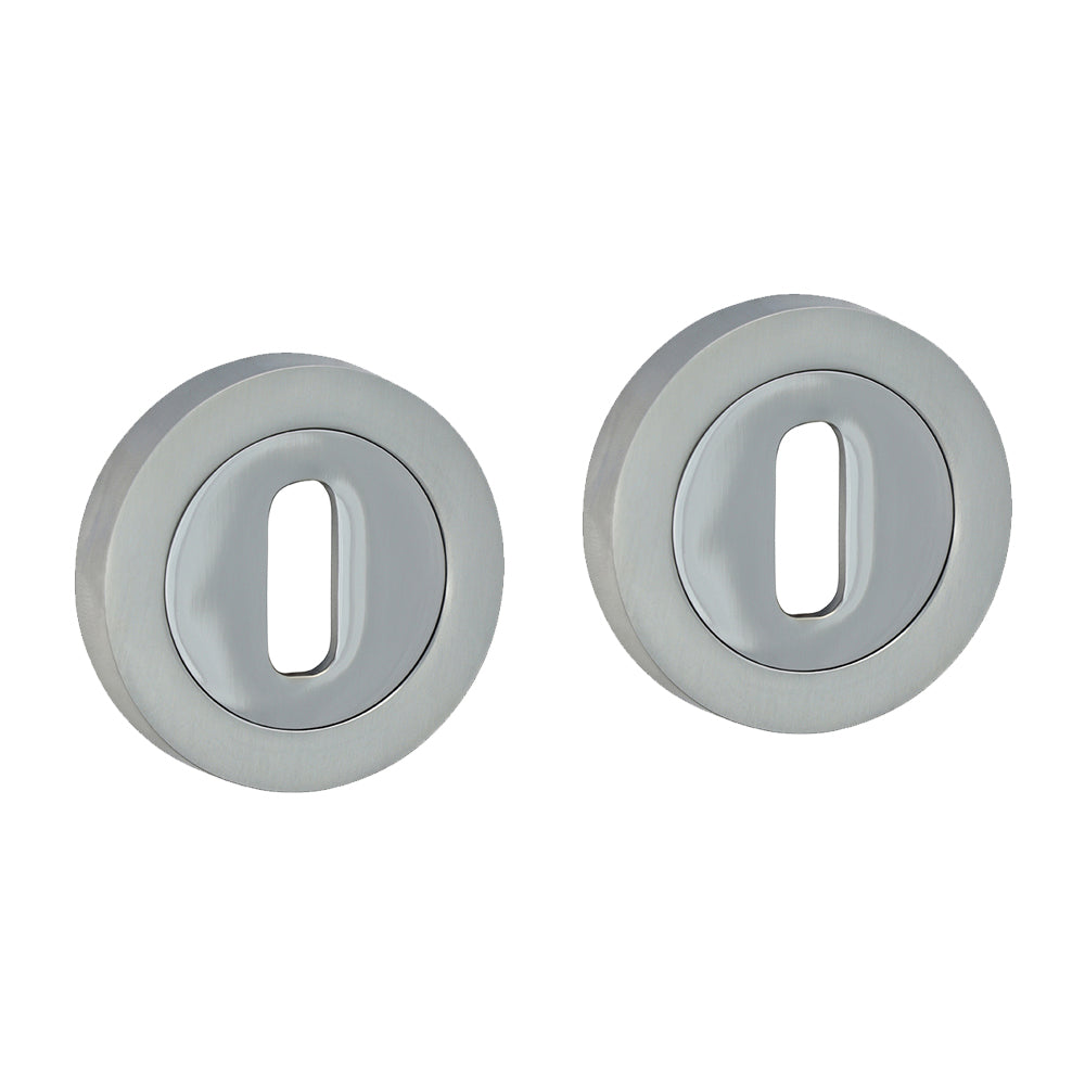 Standard Profile Escutcheon - Polished & Satin Chrome