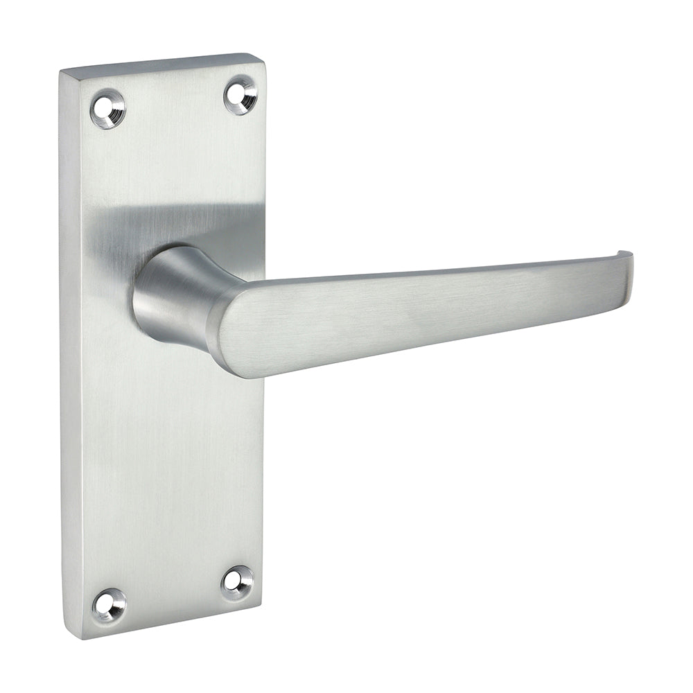 Victorian Straight Latch Handles - Satin Chrome