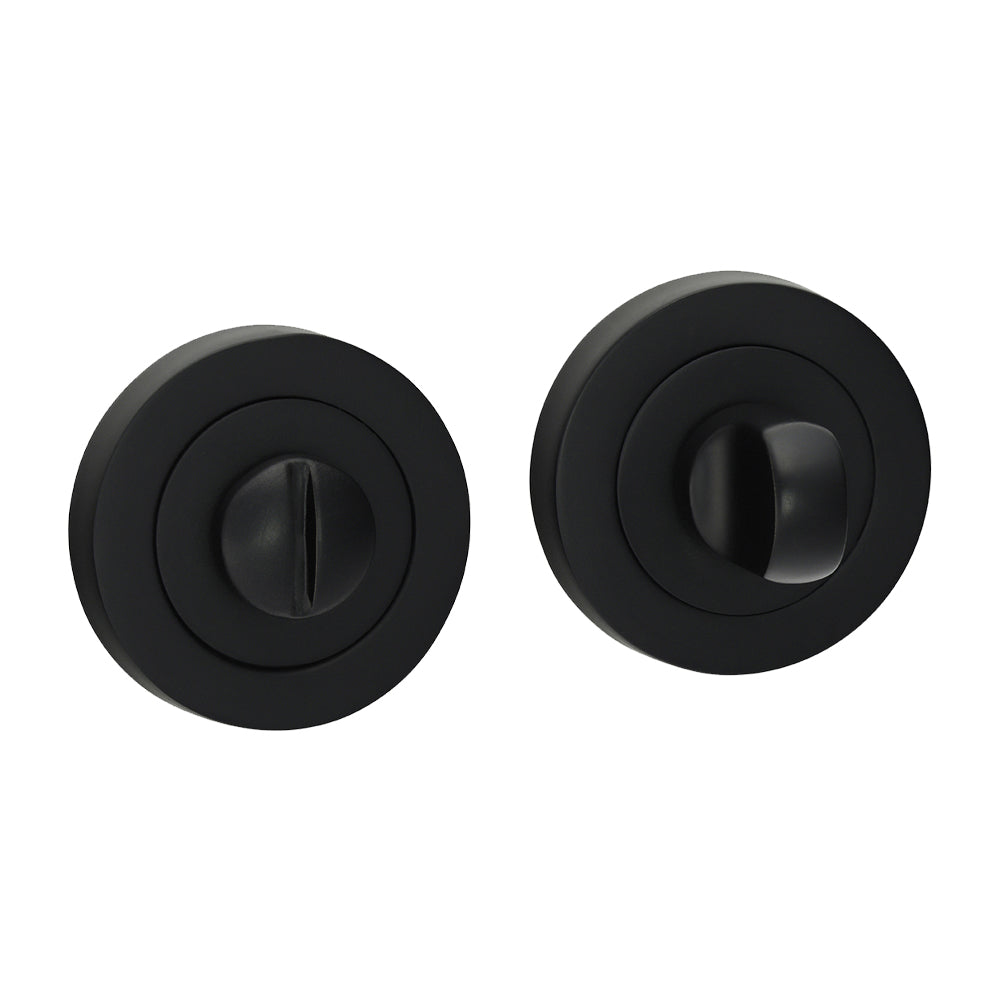Bathroom Thumb Turn And Release - Matt Black