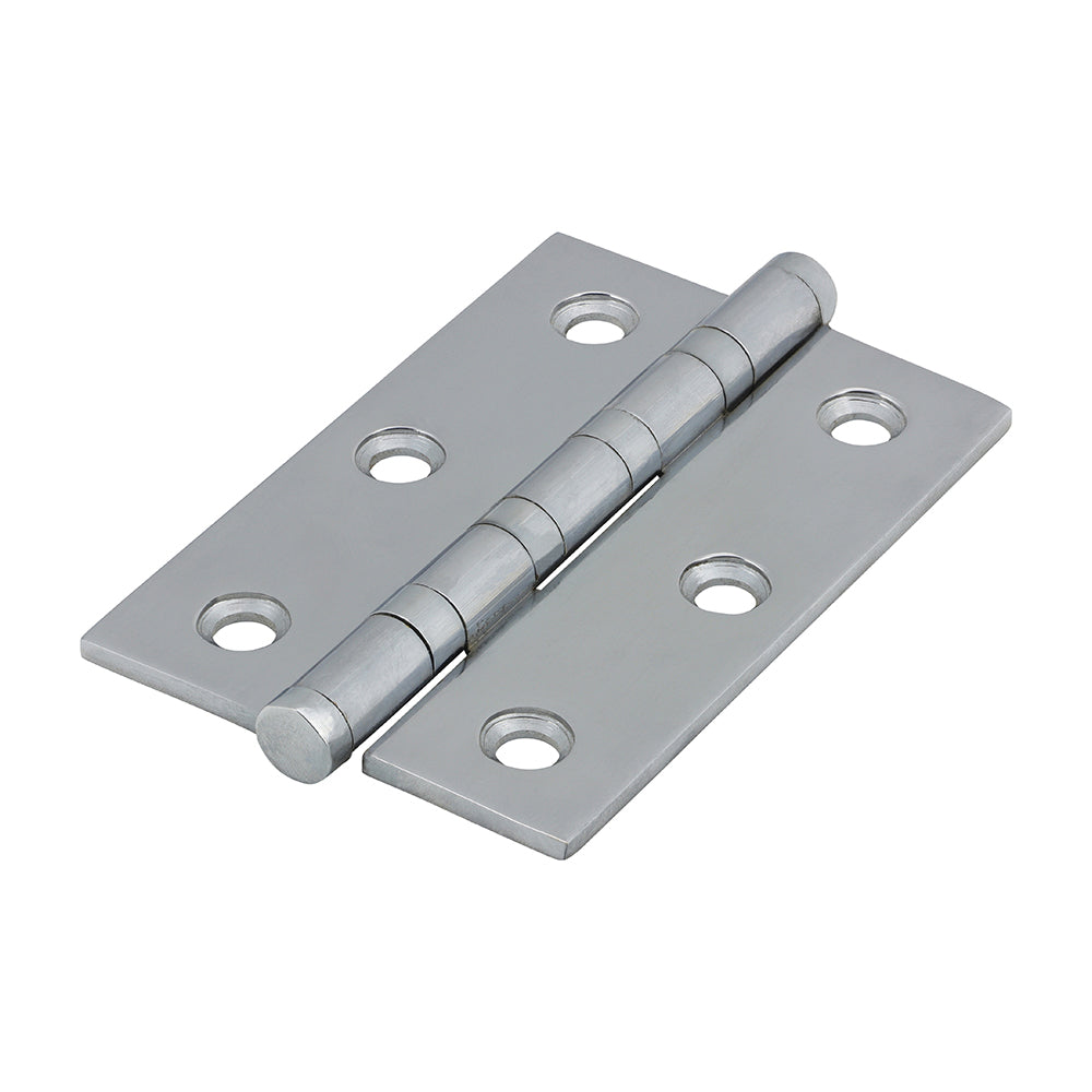 Performance Ball Race Hinge - Solid Brass - Polished Chrome