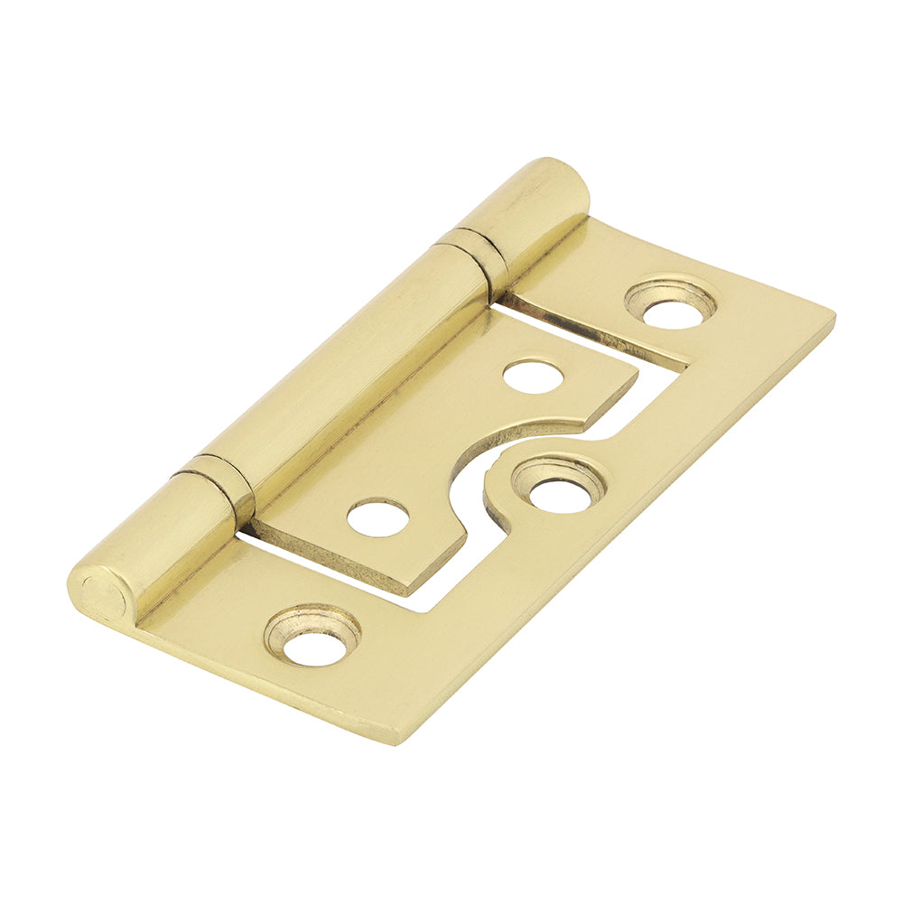 Plain Bearing Flush Hinge - Solid Brass - Polished Brass