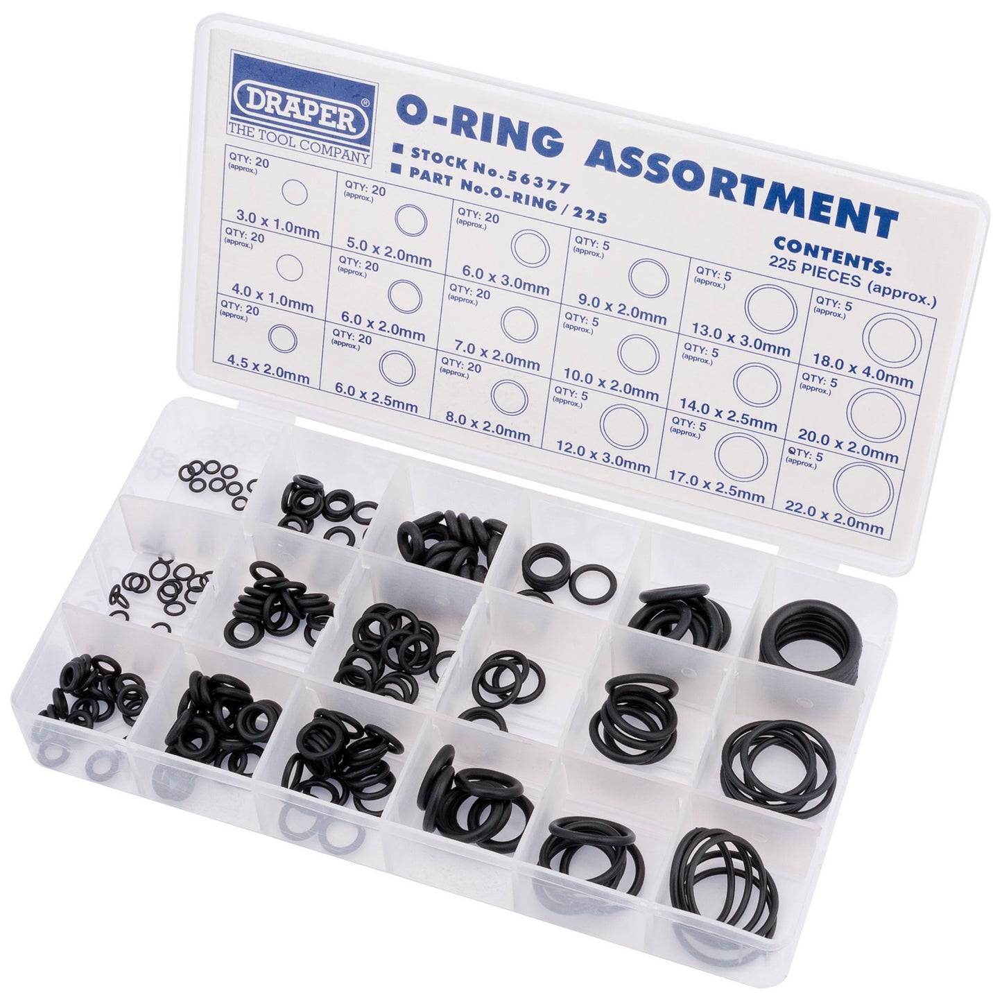 O RING ASST 225 PCS