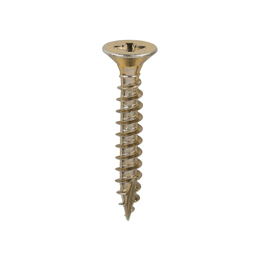 Classic Multi-Purpose Screws - PZ - Double Countersunk - Yellow