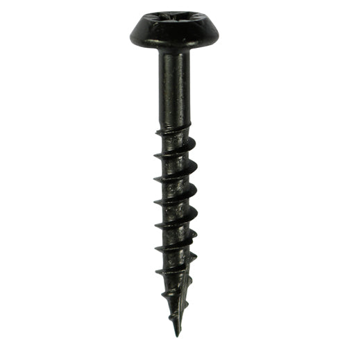 Rainwater Screws - PZ - Low Profile Pan - Exterior - Black
