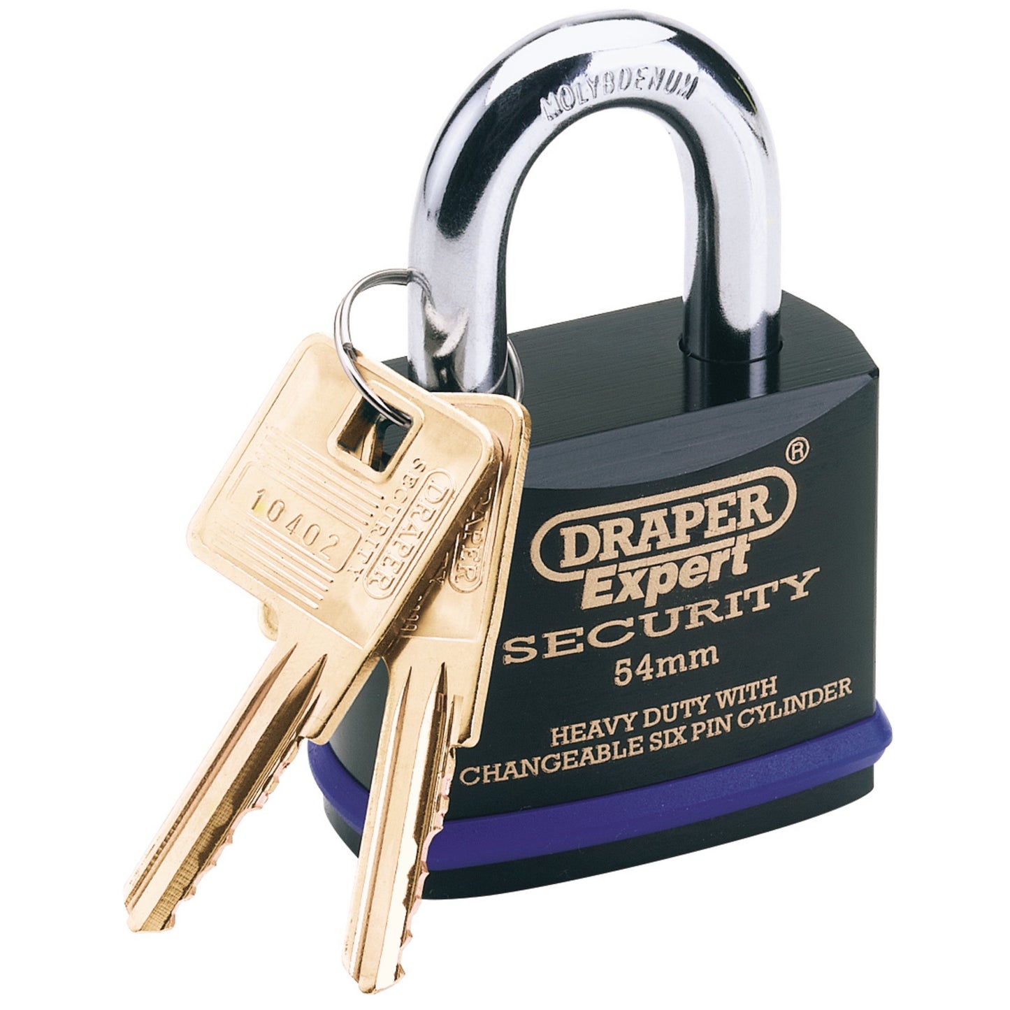 H/DUTY SOLID STEEL P/LOCK 54MM