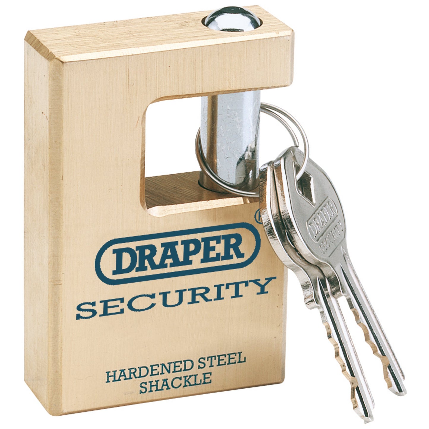 H/SEC.RECT.BRASS PADLOCK 63MM