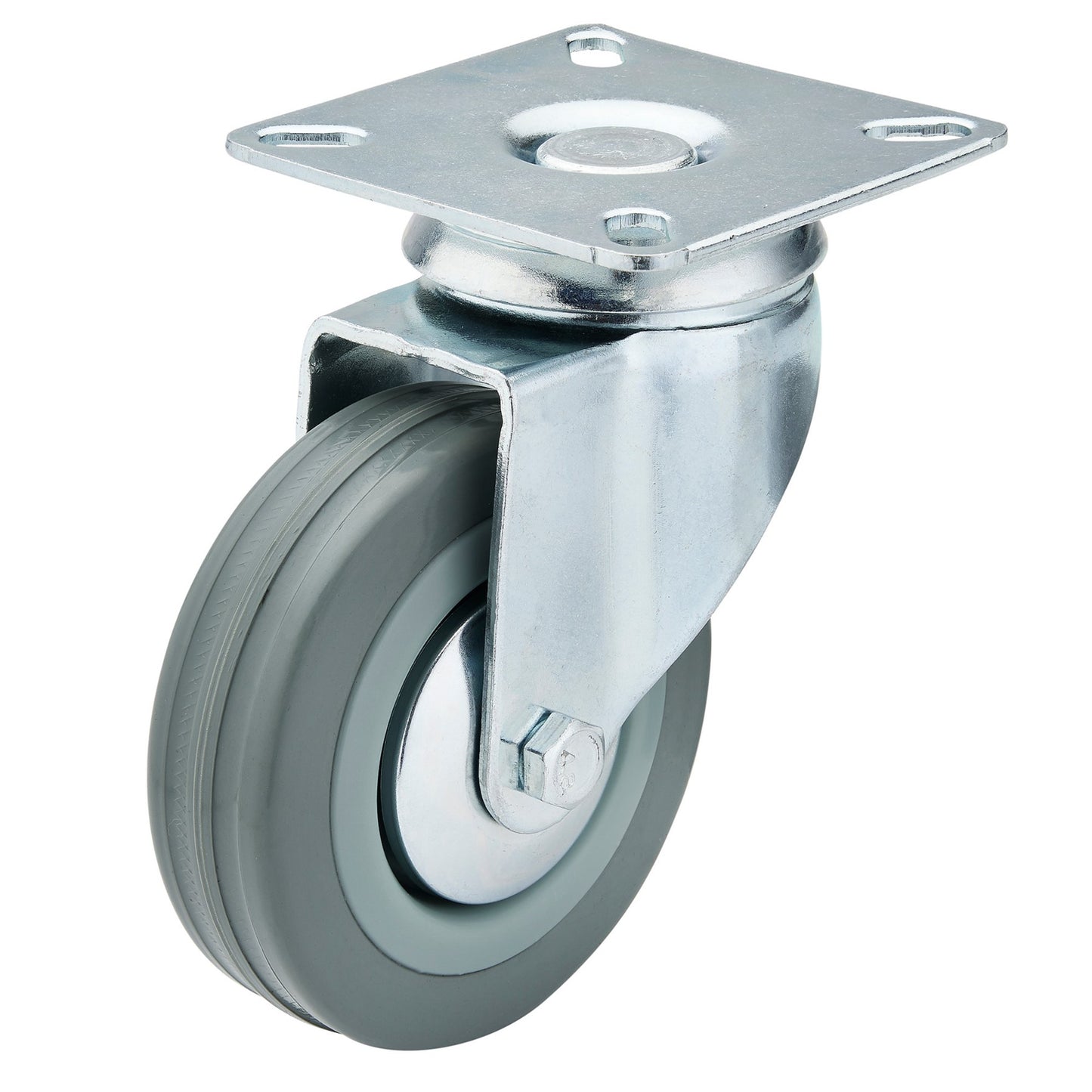 RUBBER CASTOR PLATE-75MM DIA