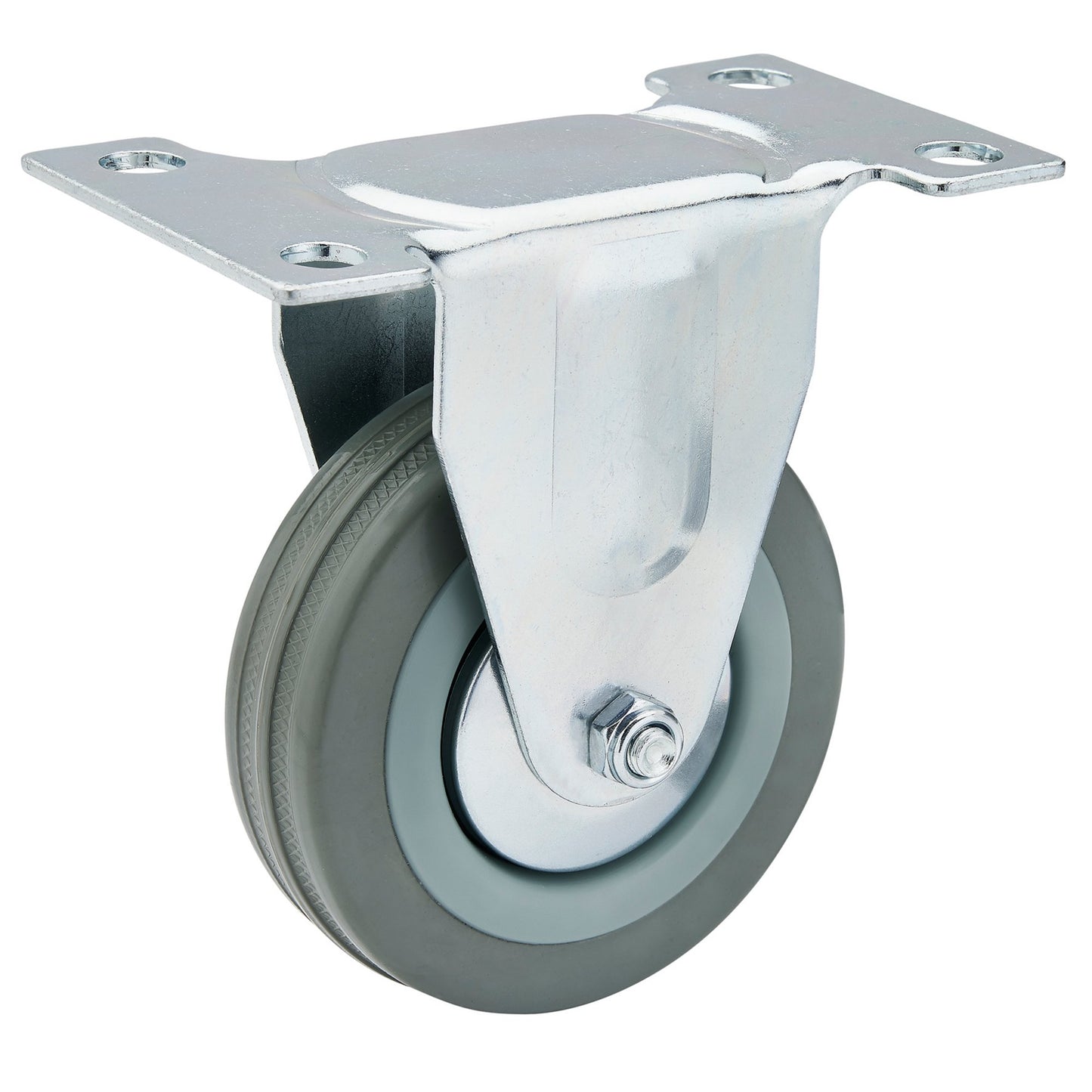 RUBBER CASTOR FIXED-75MM DIA