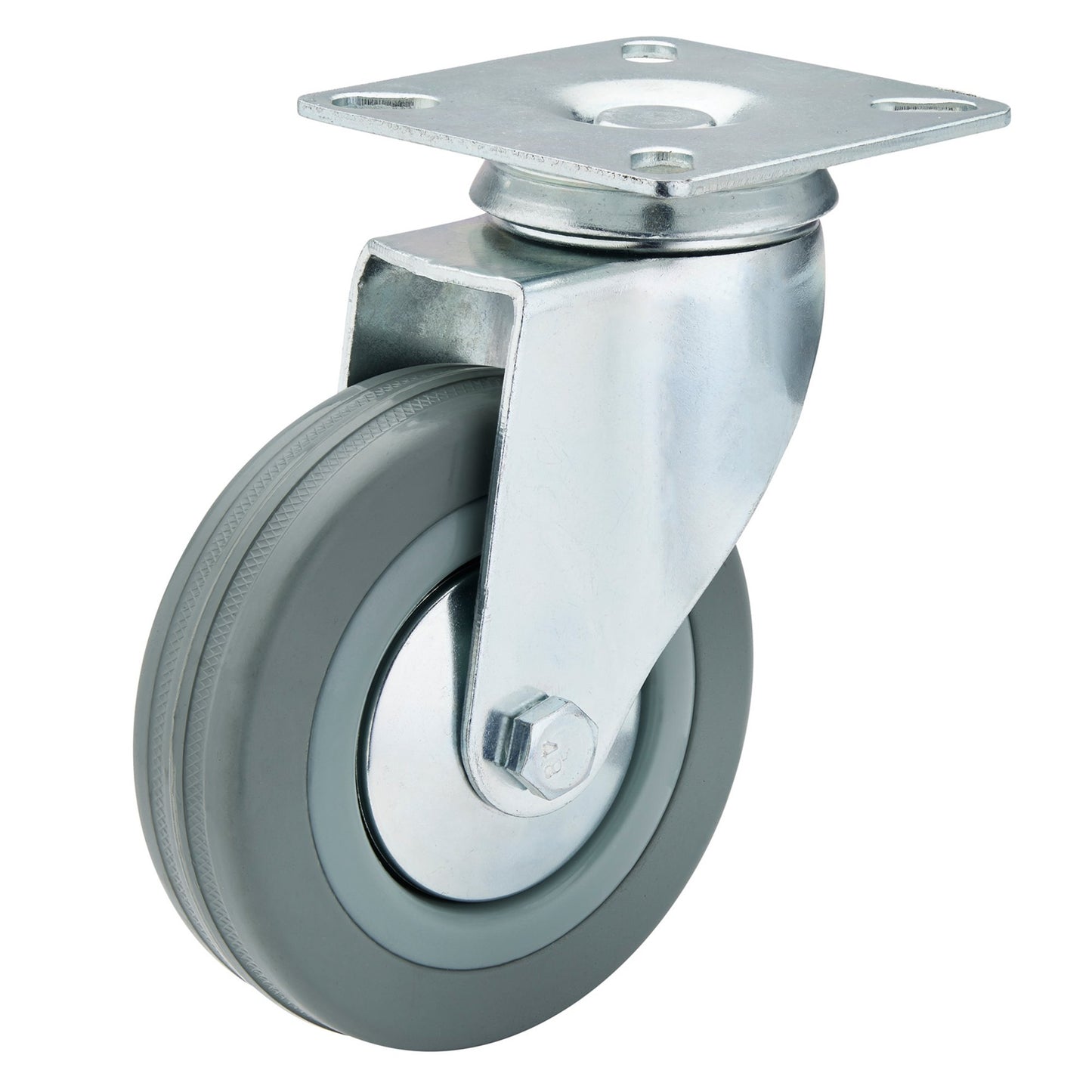 RUBBER CASTOR PLATE-100MM DIA