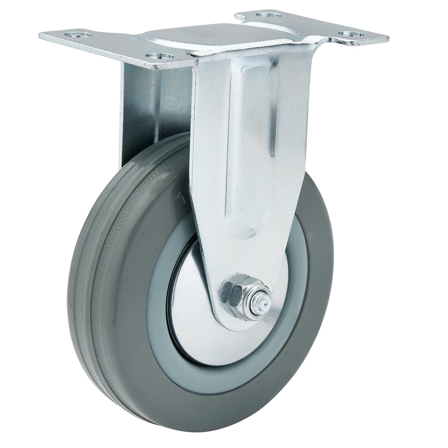 RUBBER CASTOR FIXED-100MM DIA