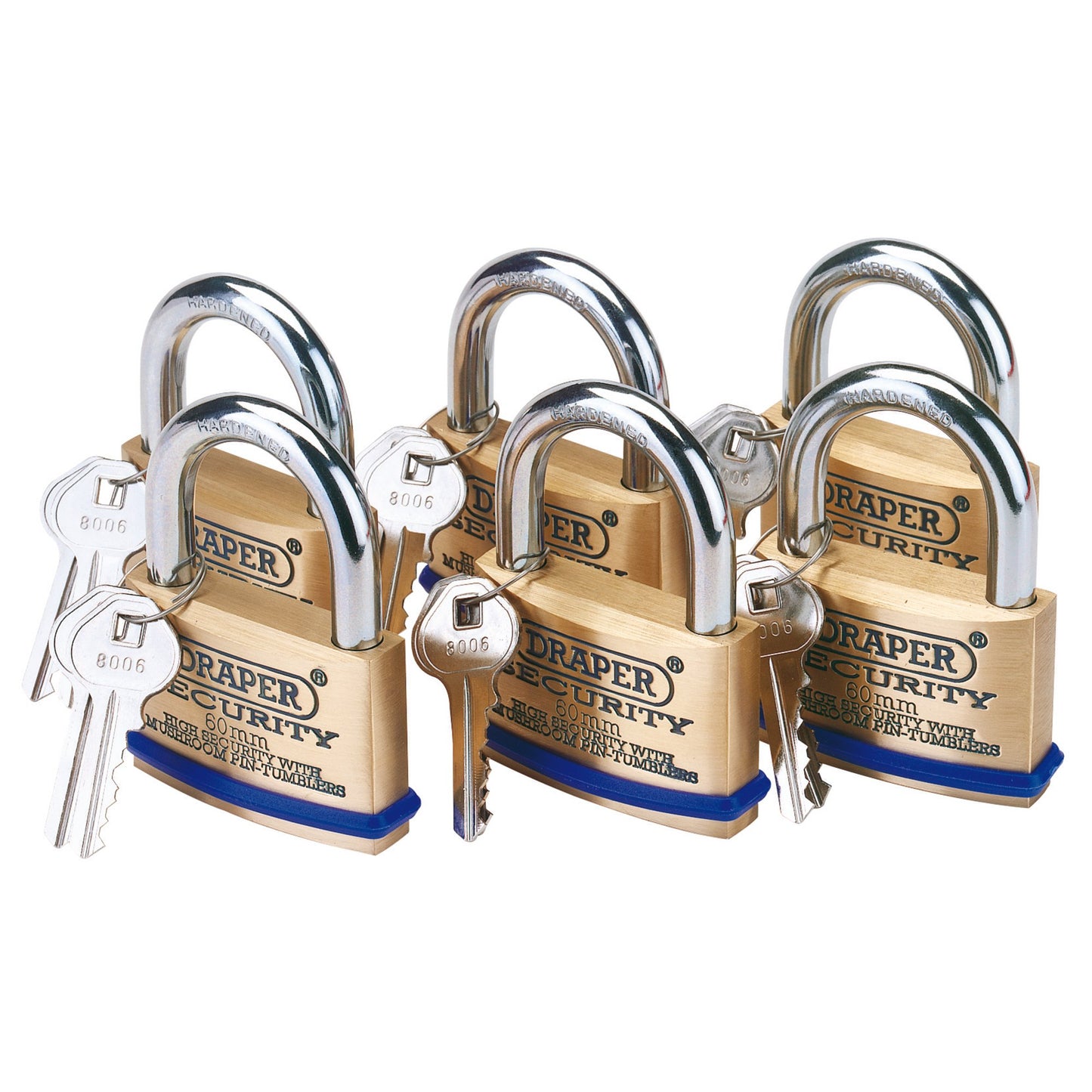 6 K/ALIKE S/B PADLOCKS 60MM