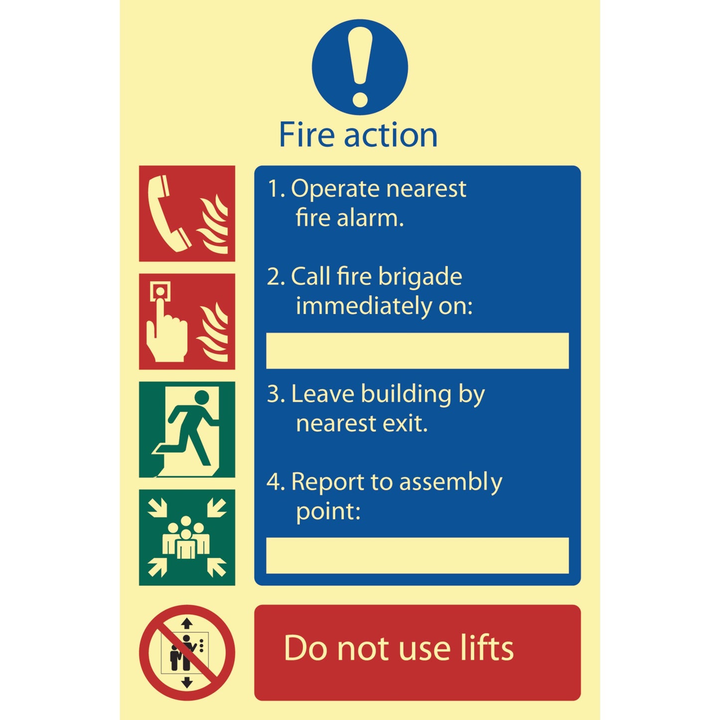 FIRE ACTION PROCEDURE SIGN V3