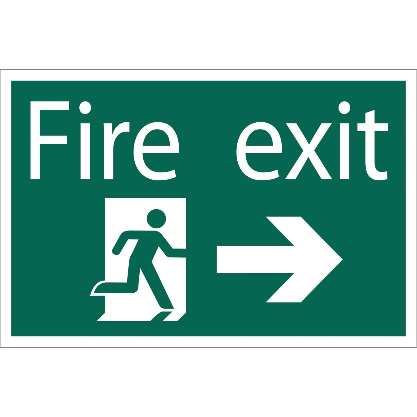 FIRE EXIT ARROW RIGHT SIGN PVC