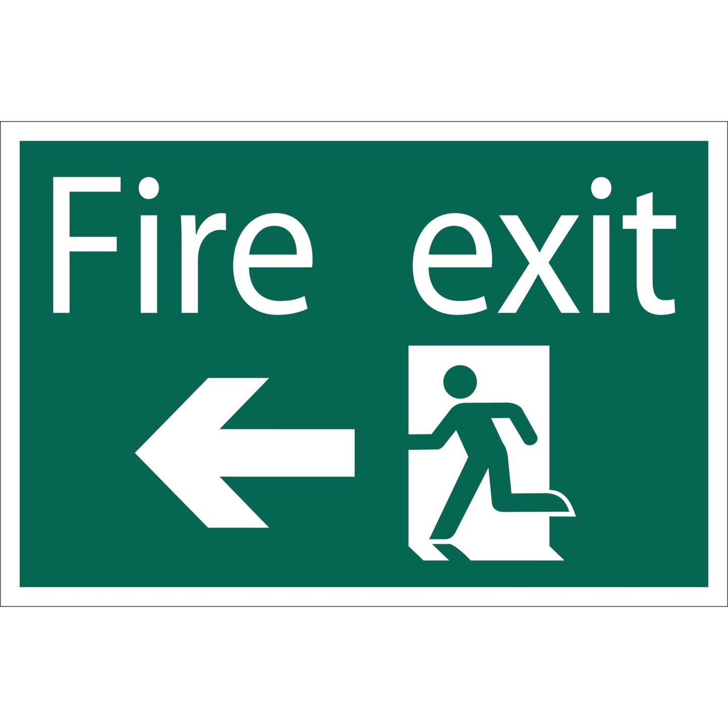 FIRE EXIT ARROW LEFT SIGN PVC