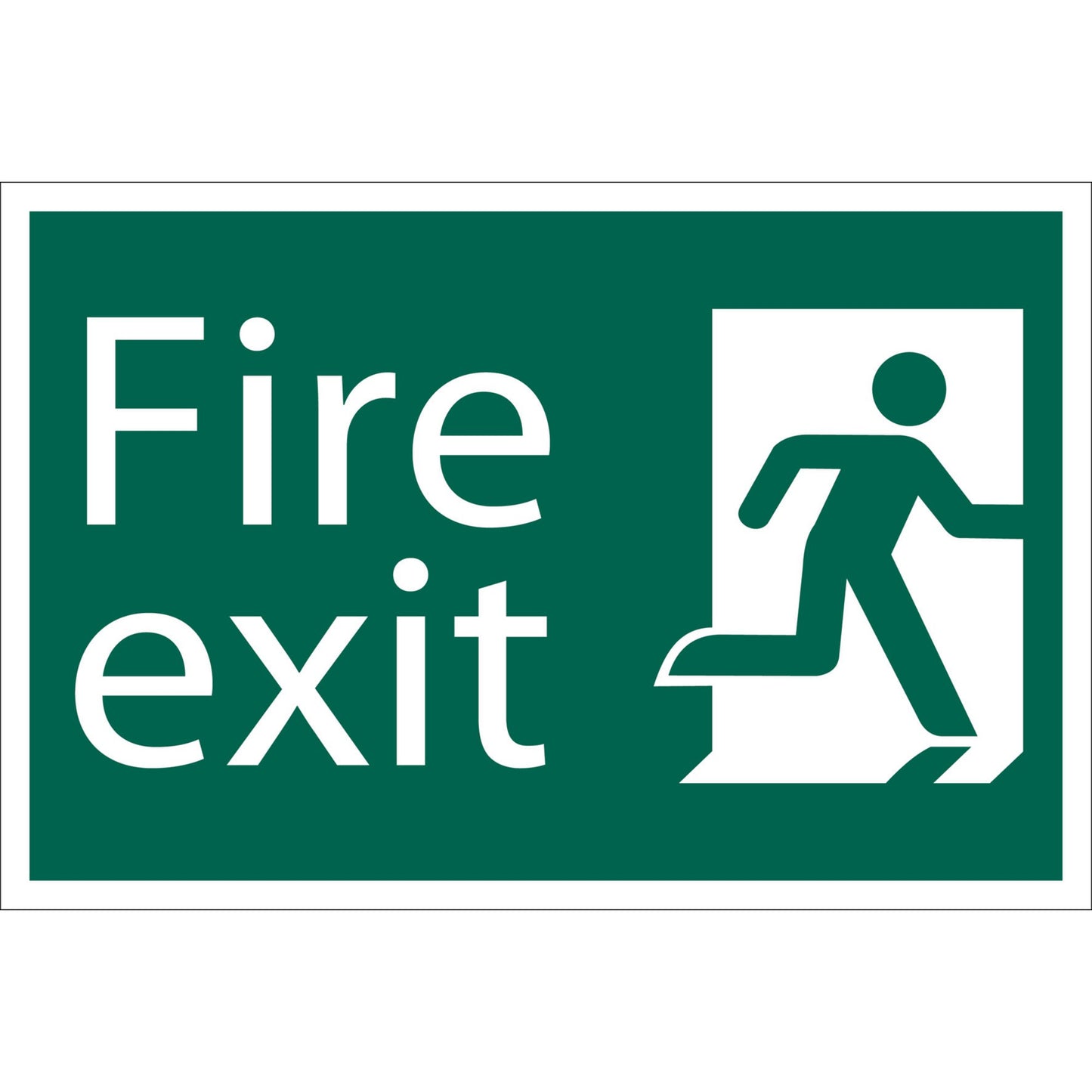 FIRE EXIT MAN RUN RIGHT SIGN