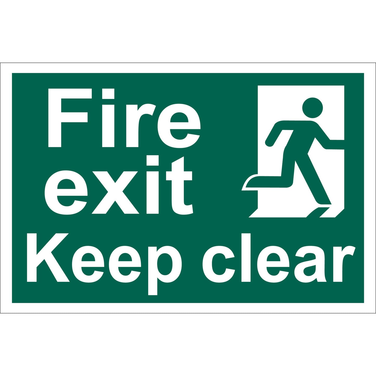 FIRE EXIT KEEP CLEAR SIGN V1