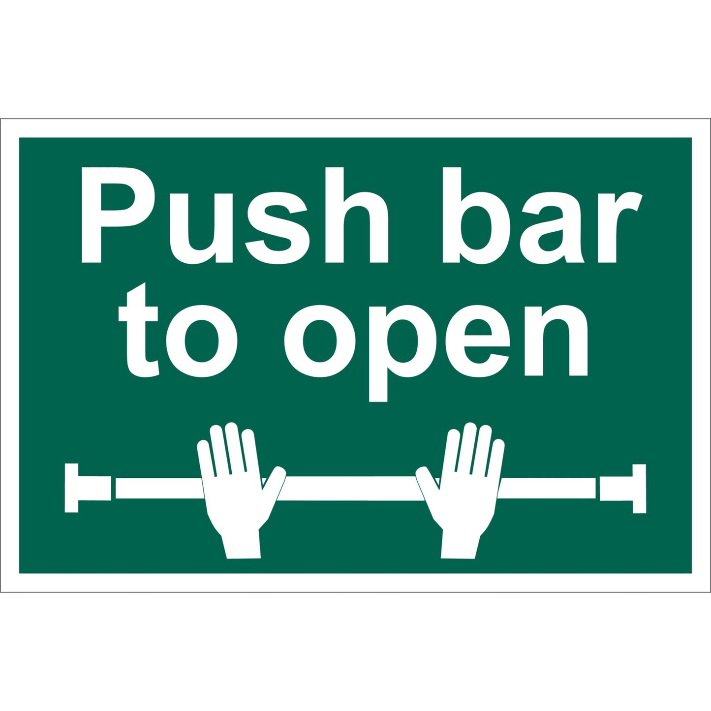 PUSH BAR TO OPEN SIGN