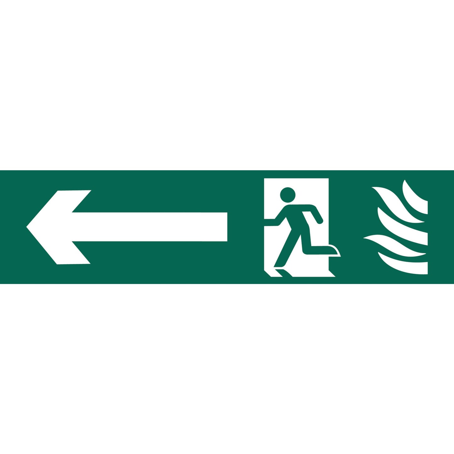RUNNING MAN ARROW LEFT SIGN