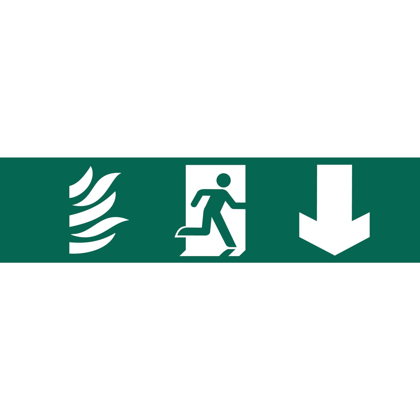 RUNNING MAN ARROW DOWN SIGN