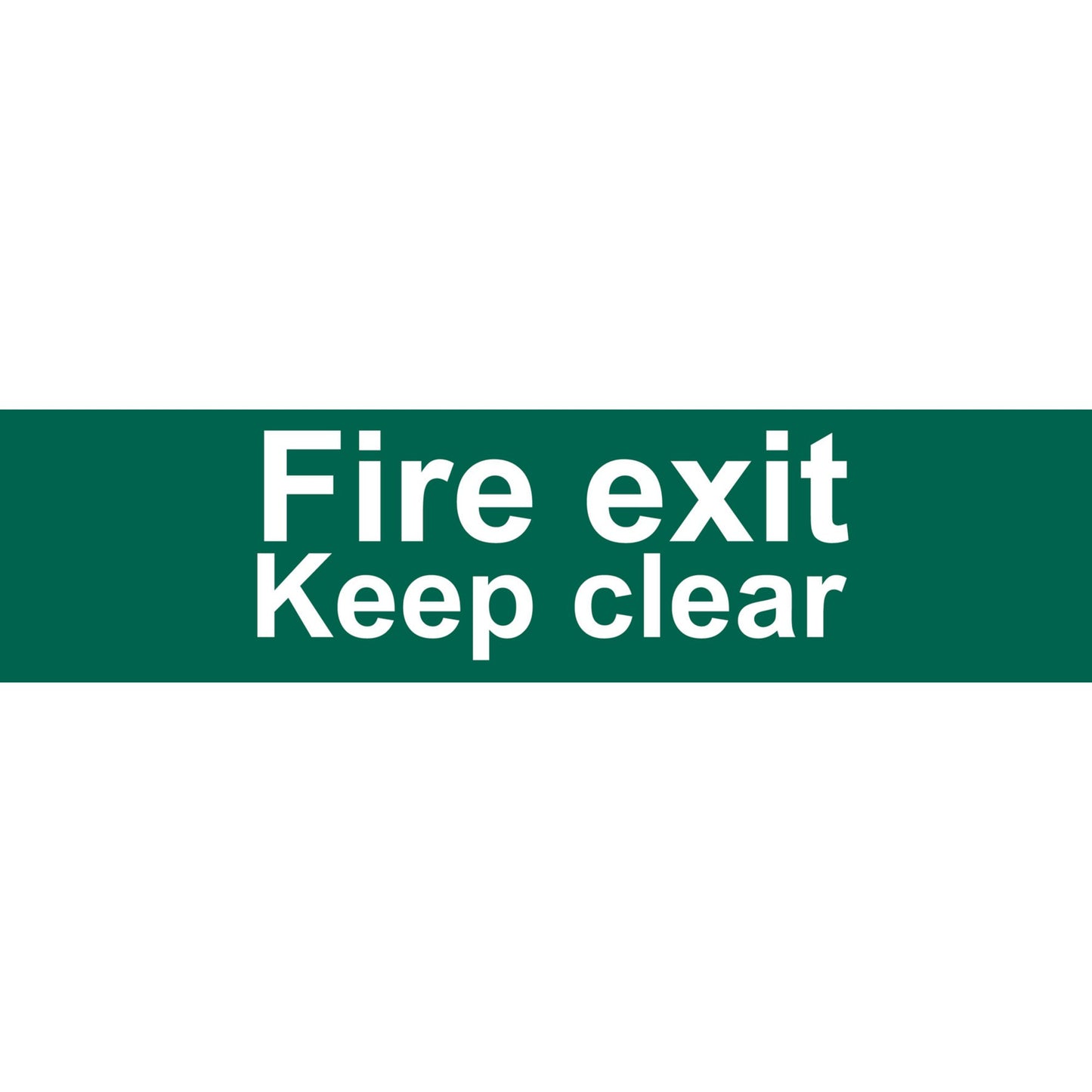 FIRE EXIT KEEP CLEAR TEXT SIGN