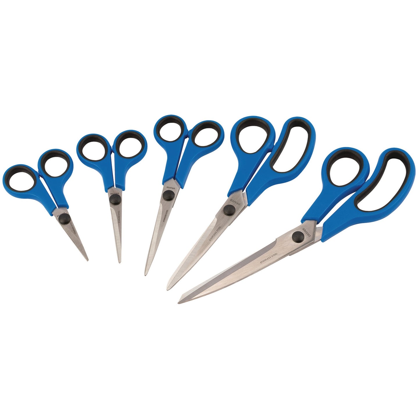 HOUSEHOLD SCISSOR SET 5PC. S/G