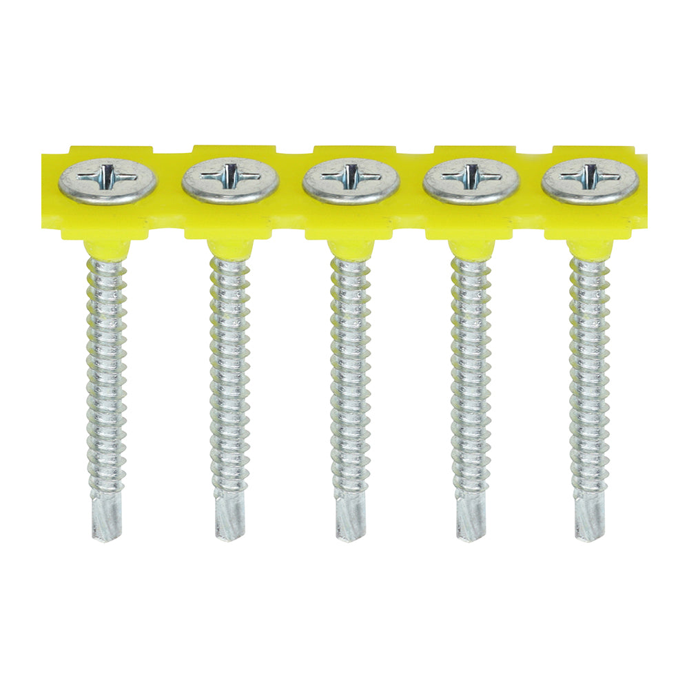 Collated Drywall Screws - PH - Bugle - Self Tapping Thread - Self Drilling - Zinc
