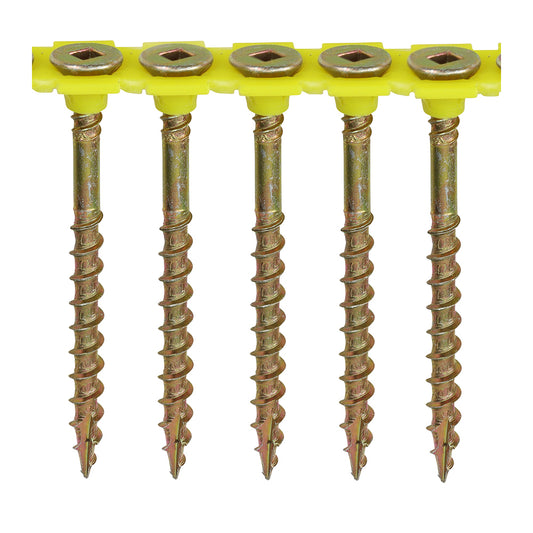 Collated Flooring Screws - SQ - Countersunk - Yellow