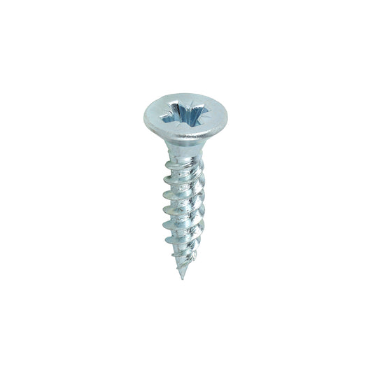 Twin-Threaded Woodscrews - PZ - Double Countersunk - Zinc