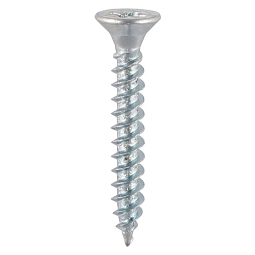 Twin-Threaded Woodscrews - PZ - Double Countersunk - Zinc