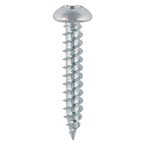 Twin-Threaded Woodscrews - PZ - Round - Zinc