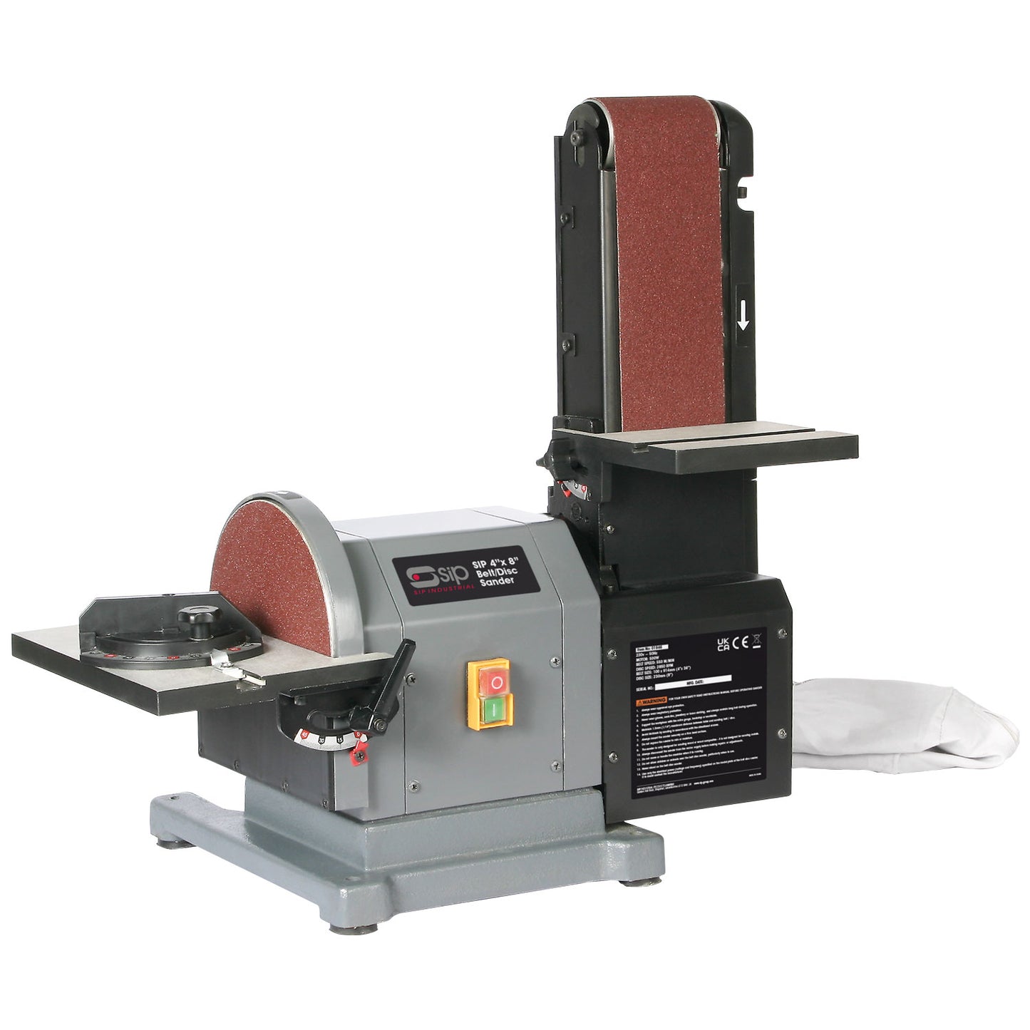 SIP 4" x 8" Belt Disc Sander