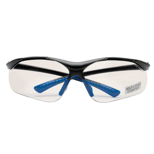 BLUE FRAME CLEAR SAFETY SPECS
