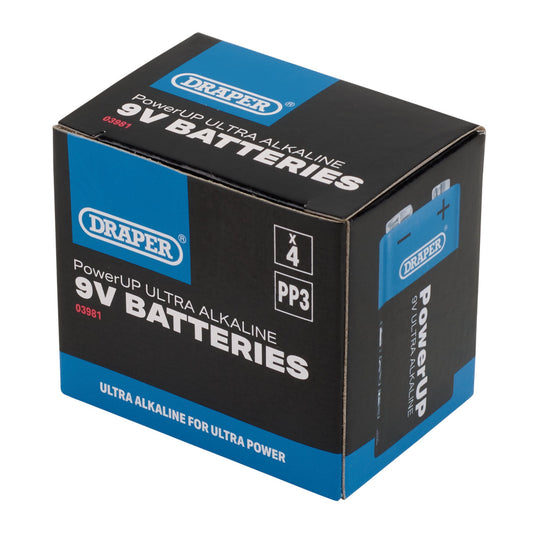 PP3 (9V) BATTERIES - PACK OF 4