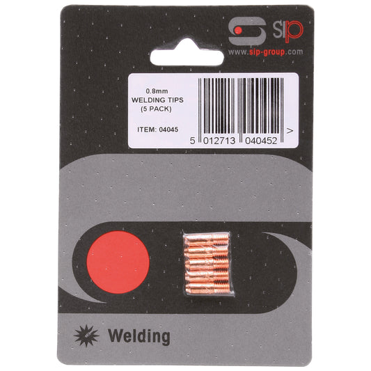 SIP 5x 0.8mm M5 MIG Welding Tip Pack