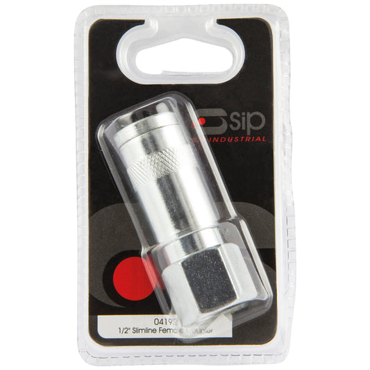 SIP 1/2" Slimline Silver Female Coupler