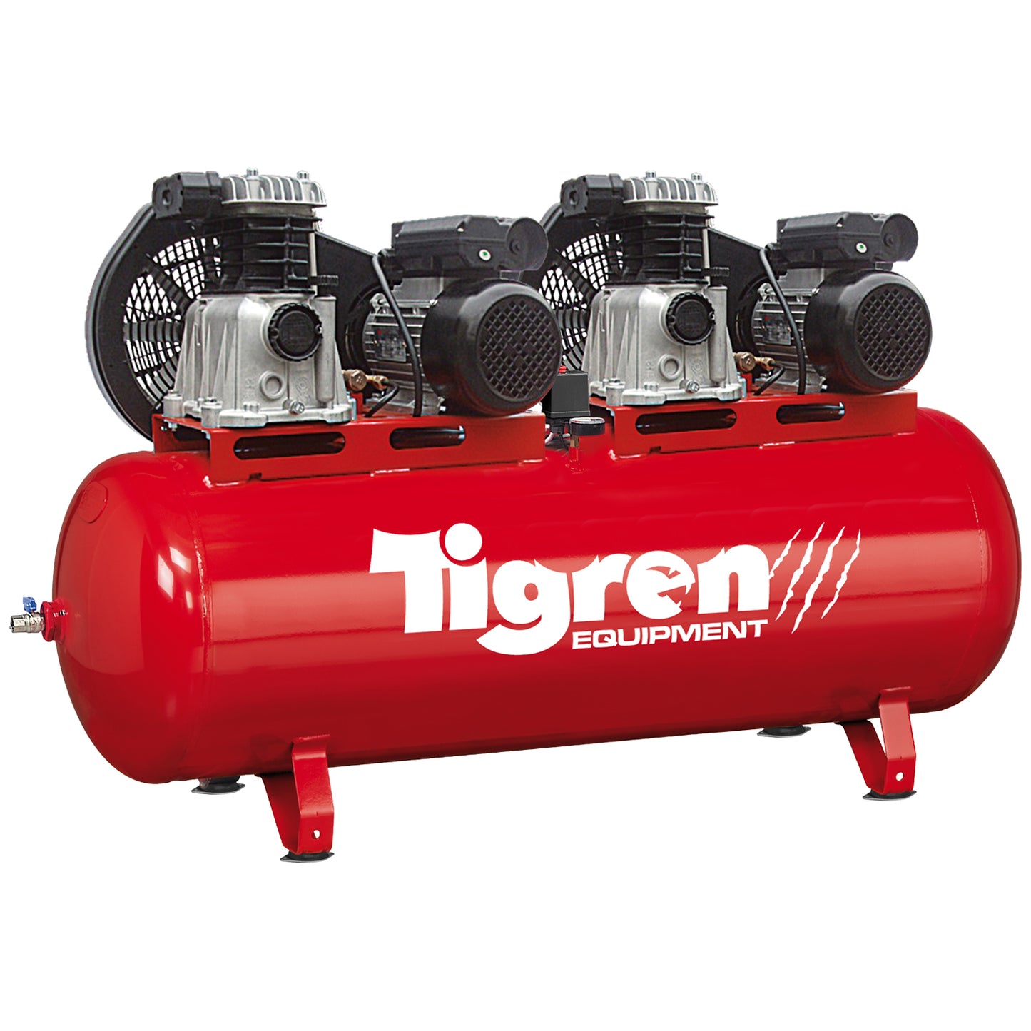 TIGREN 270ltr Tandem Belt-Driven Compressor