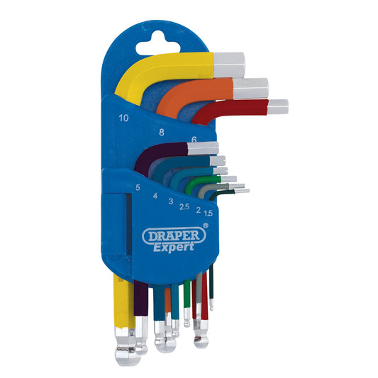 S COLOUR BALL HEX KEY SET 9PC