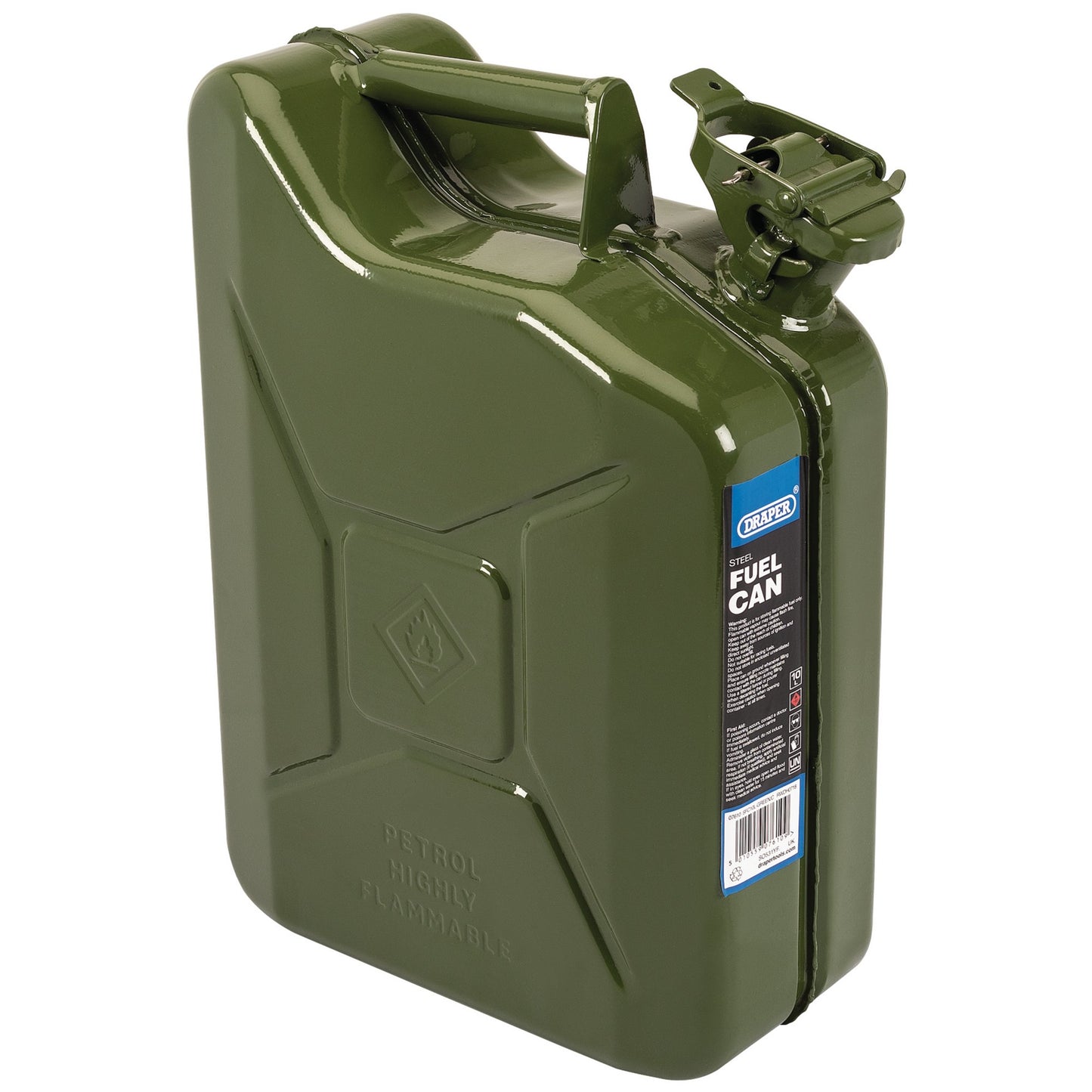 10L GREEN STEEL FUEL CAN