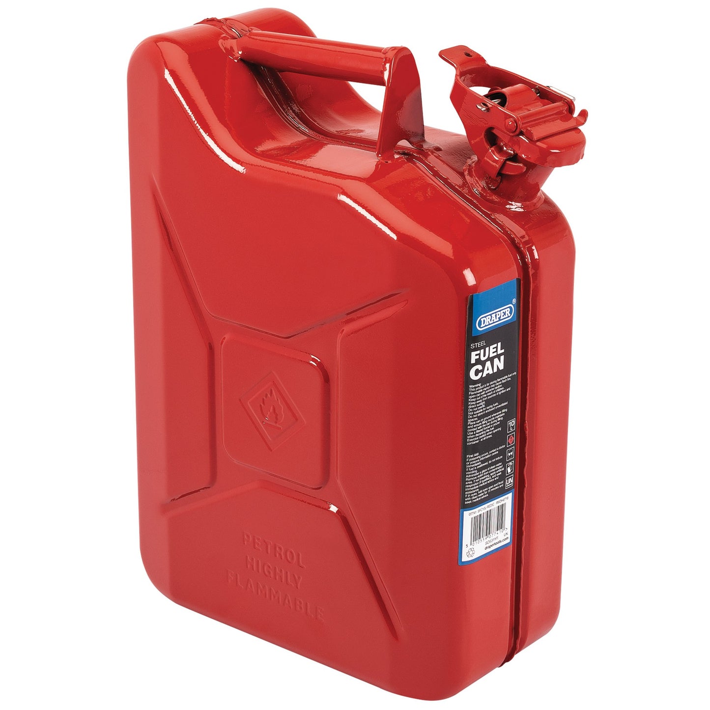 10L RED STEEL FUEL CAN