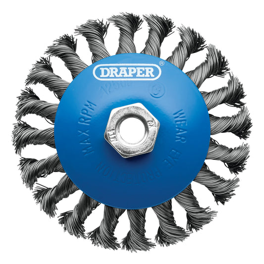 BEVELLED WIRE WHEEL 115MM M14