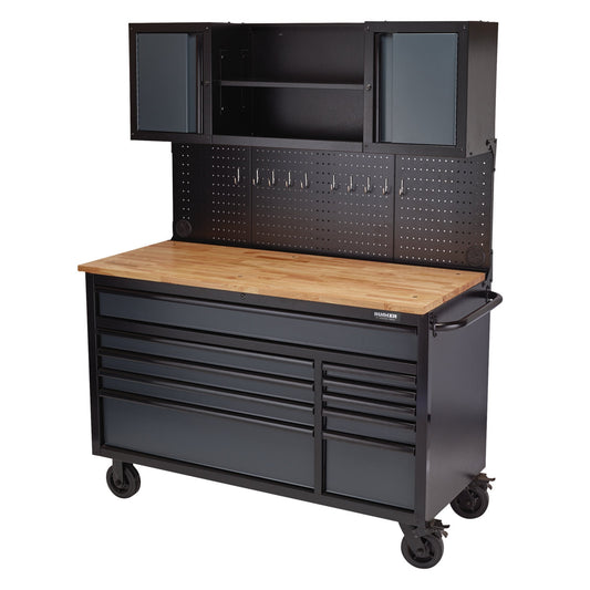 56" 10 DRAWER WORKSTATION GREY